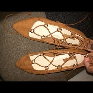 Forever 21 lace up flats size 7.5